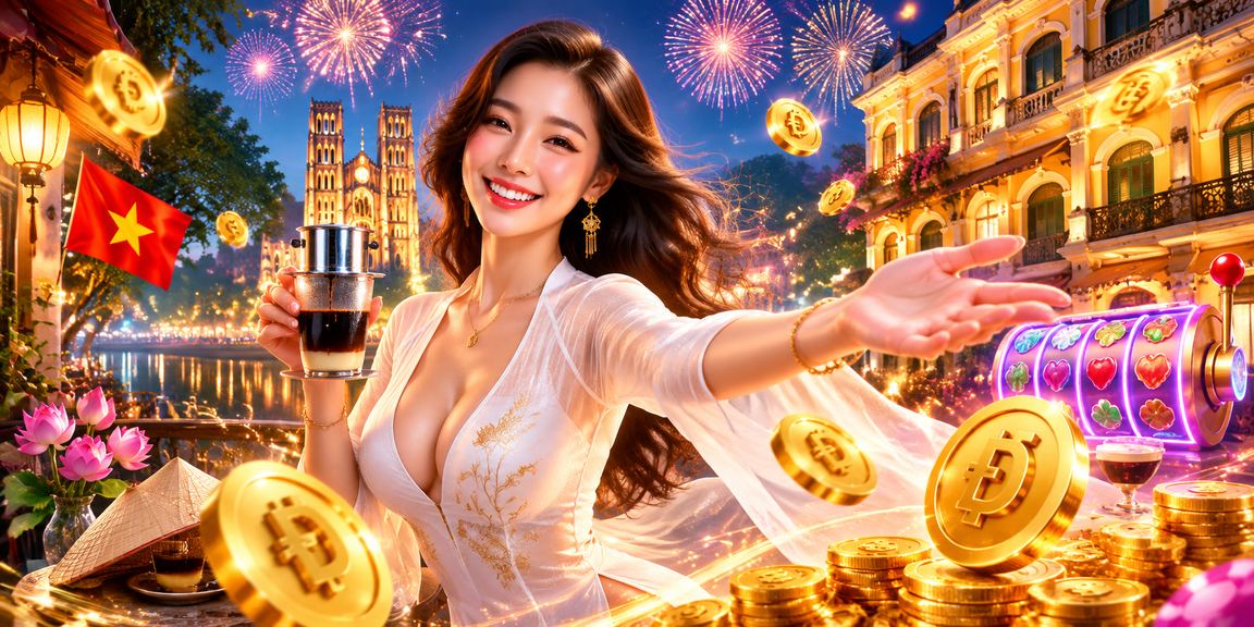 Người dùng Hà Nội chơi slot game và thực hiện nạp tiền qua ứng dụng ngân hàng tại quán cà phê buổi tối